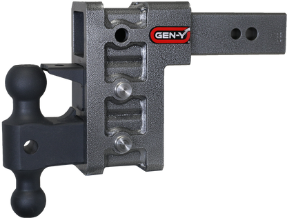 MEGA-DUTY 2.5" Shank 6" Drop 3.5K TW 32K Hitch with Dual-Ball & Pintle Lock GH-1623 - B2B Diesel and Gas Service