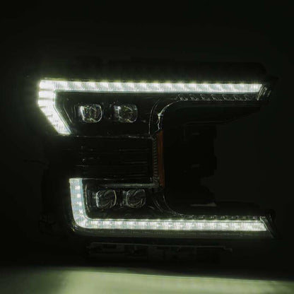 AlphaRex 18-20 Ford F-150 NOVA LED Proj Headlight Plank Style Alpha Blk w/Activ Light/Seq Signal/DRL - B2B Diesel & Gas Service