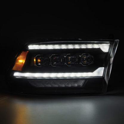 AlphaRex 09-18 Dodge Ram 2500 NOVA LED Proj Headlights Plank Style Design Black w/ Activation Light - B2B Diesel & Gas Service
