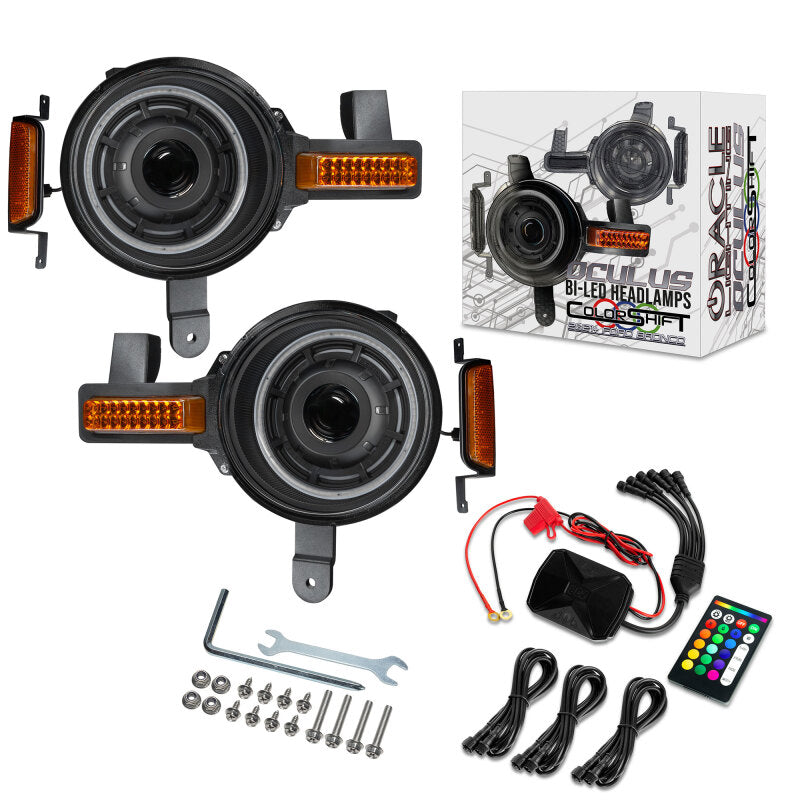 Oracle 2021+ Ford Bronco Oculus Bi-LED Projector Headlights - ColorSHIFT LED - B2B Diesel & Gas Service