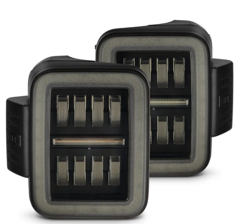 AlphaRex 19-24 Jeep Gladiator JT Nova-Series Prismatic LED Tail Lights - Alpha-Black - B2B Diesel & Gas Service