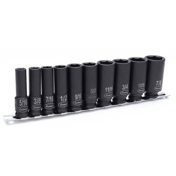 Eastwood 3/8 Inch SAE Deep 10 Piece Impact Socket Set 