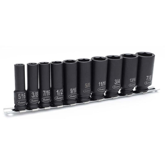 Eastwood 3/8 Inch SAE Deep 10 Piece Impact Socket Set 