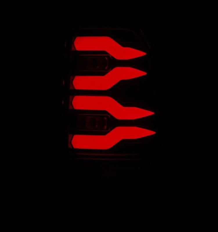 AlphaRex 97-03 Ford F150 / 99-16 Ford F250/F350/F450/F550 LUXX-Series LED Tail Lights - Alpha-Black - B2B Diesel & Gas Service