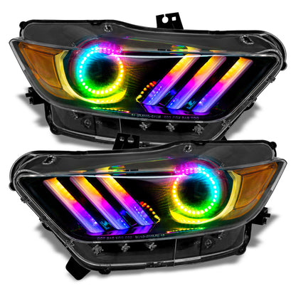 Oracle 15-17 Ford Mustang V6/GT/Shelby Dynamic DRL w/ Halo Kit - ColorSHIFT - Dynamic - B2B Diesel & Gas Service
