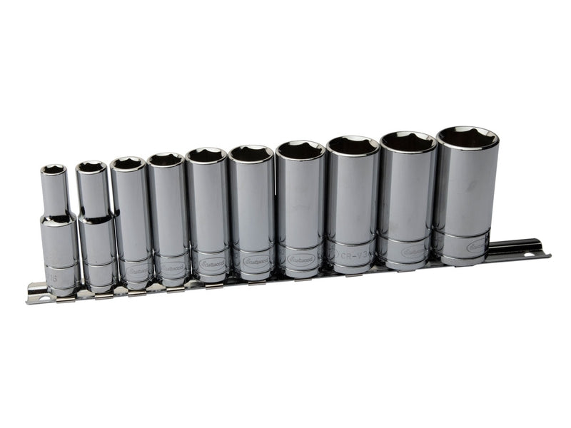 Eastwood 10pc - 3/8 Inch Drive SAE Deep Socket Set 