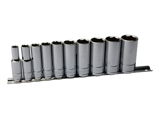 Eastwood 10pc - 3/8 Inch Drive SAE Deep Socket Set 