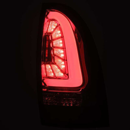 AlphaRex 05-15 Toyota Tacoma PRO-Series LED Tail Lights Jet Black - B2B Diesel & Gas Service