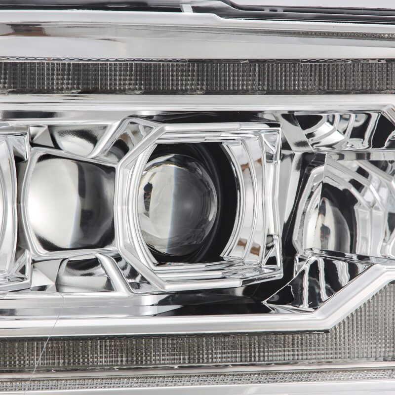 AlphaRex 09-18 Dodge Ram 2500 LUXX LED Proj Headlights Plank Style Chrm w/Activ Light/Seq Signal/DRL - B2B Diesel & Gas Service