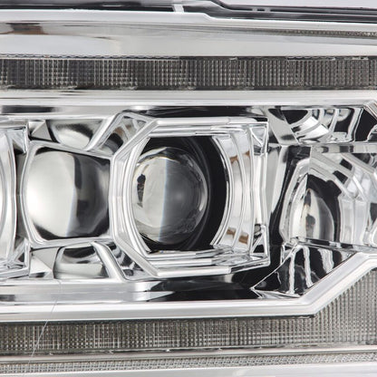 AlphaRex 09-18 Dodge Ram 2500 LUXX LED Proj Headlights Plank Style Chrm w/Activ Light/Seq Signal/DRL - B2B Diesel & Gas Service