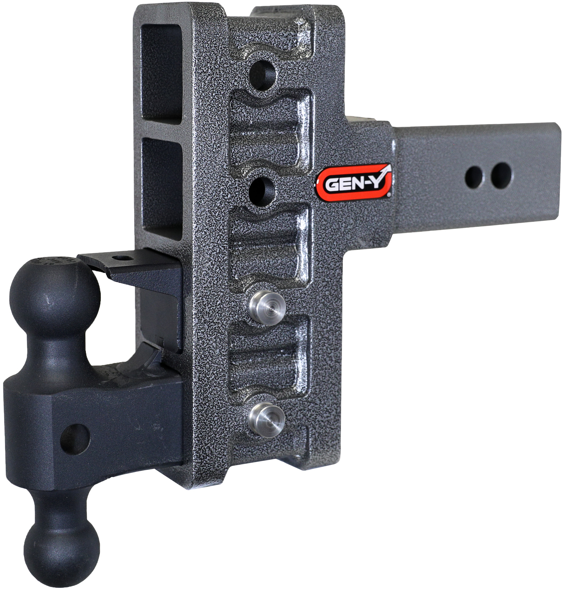 MEGA-DUTY 3" Shank 6" Offset Drop 3.5K TW 32K Hitch with Dual-Ball & Pintle Lock GH-2024 - B2B Diesel and Gas Service