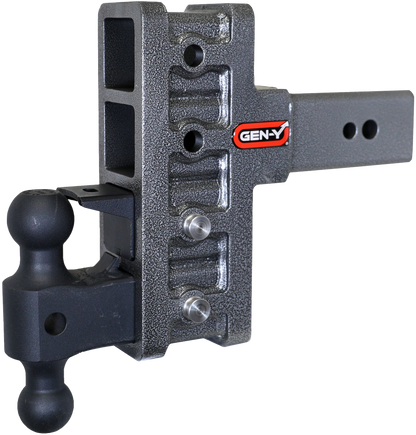 MEGA-DUTY 3" Shank 6" Offset Drop 3.5K TW 32K Hitch with Dual-Ball & Pintle Lock GH-2024 - B2B Diesel and Gas Service