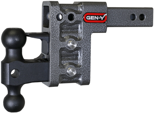 MEGA-DUTY 2" Shank 5" Drop 2K TW 16K Hitch with Dual-Ball & Pintle Lock GH-523 - B2B Diesel and Gas Service
