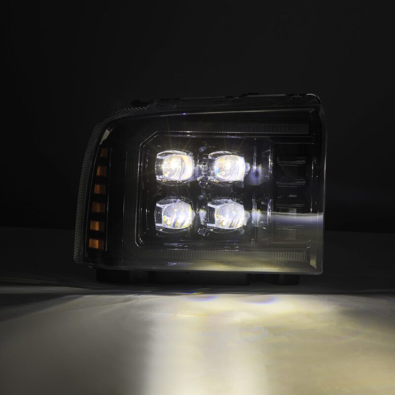 AlphaRex 05-07 Ford Super Duty/Excursion NOVA-Series LED Projector Headlights Alpha-Blk w/Activ Ligh - B2B Diesel & Gas Service