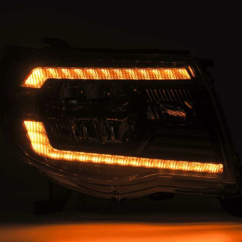 AlphaRex 05-11 Toyota Tacoma LUXX Crystal Headlights Plank Style Alpha Black w/Activation Light/DRL - B2B Diesel & Gas Service
