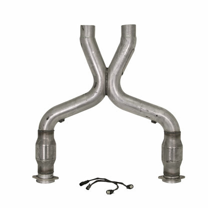 BBK 11-14 Mustang 5.0 Short Mid X Pipe With Catalytic Converters 3.0 For BBK Long Tube Headers - B2B Diesel & Gas Service