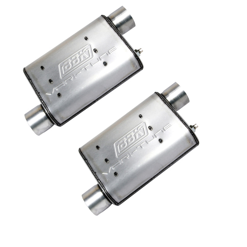 BBK 86-04 Mustang Cat Back Kit Varitune Mufflers Stainless Steel Tips - B2B Diesel & Gas Service