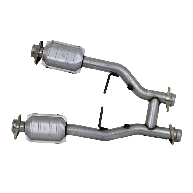 BBK 96-04 Mustang 4.6 GT / Cobra Short Mid H Pipe w Catalytic Converters 2-1/2 For Long Tube Headers - B2B Diesel & Gas Service