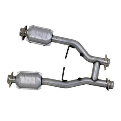 BBK 96-04 Mustang 4.6 GT / Cobra Short Mid H Pipe w Catalytic Converters 2-1/2 For Long Tube Headers - B2B Diesel & Gas Service
