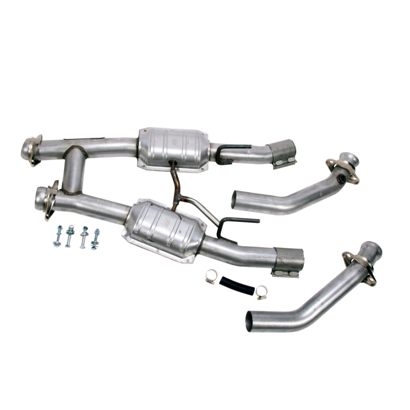 BBK 86-93 Mustang 5.0 High Flow H Pipe With Catalytic Converters - 2-1/2 - B2B Diesel & Gas Service