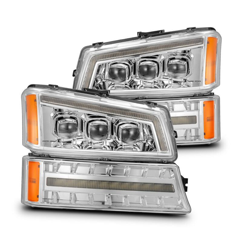 AlphaRex 03-06 Chevy Silverado 1500/2500HD/3500HD/Avalanche Chrome NOVA LED Proj Headlights - B2B Diesel & Gas Service