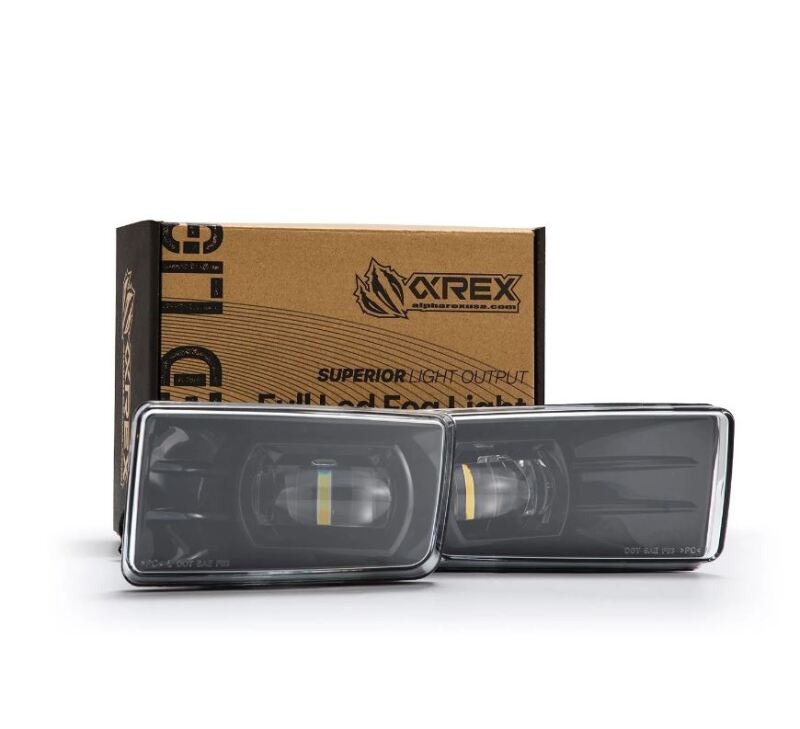 AlphaRex 07-13 Chevrolet Silverado/04-17 Tahoe DoubleTap Dual Color LED Proj Fog Lights - Wt/Ambr - B2B Diesel & Gas Service