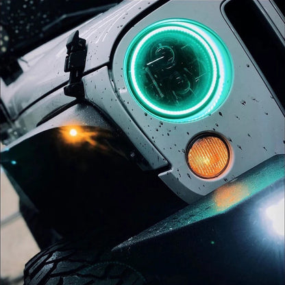 Oracle 7in High Powered LED Headlights - Black Bezel - ColorSHIFT - BC1 - B2B Diesel & Gas Service
