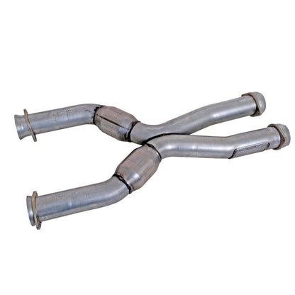 BBK 79-04 Mustang Coyote Swap Short Mid X Pipe w Catalytic Converters 3.0 For BBK Long Tube Headers - B2B Diesel & Gas Service