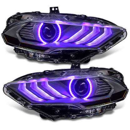 Oracle Lighting 18-23 Ford Mustang Dynamic ColorSHIFT LED Headlights - Black Series - B2B Diesel & Gas Service