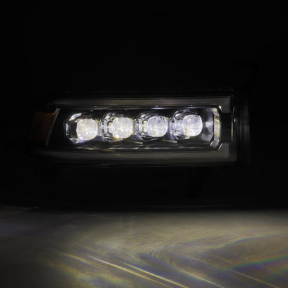 AlphaRex 94-01 RAM 1500 NOVA LED Proj Headlights Alpha-Blk w/Activ Light/Seq Signal/SB DRL - B2B Diesel & Gas Service