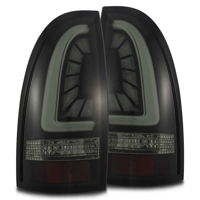 AlphaRex 05-15 Toyota Tacoma PRO-Series LED Tail Lights Jet Black - B2B Diesel & Gas Service