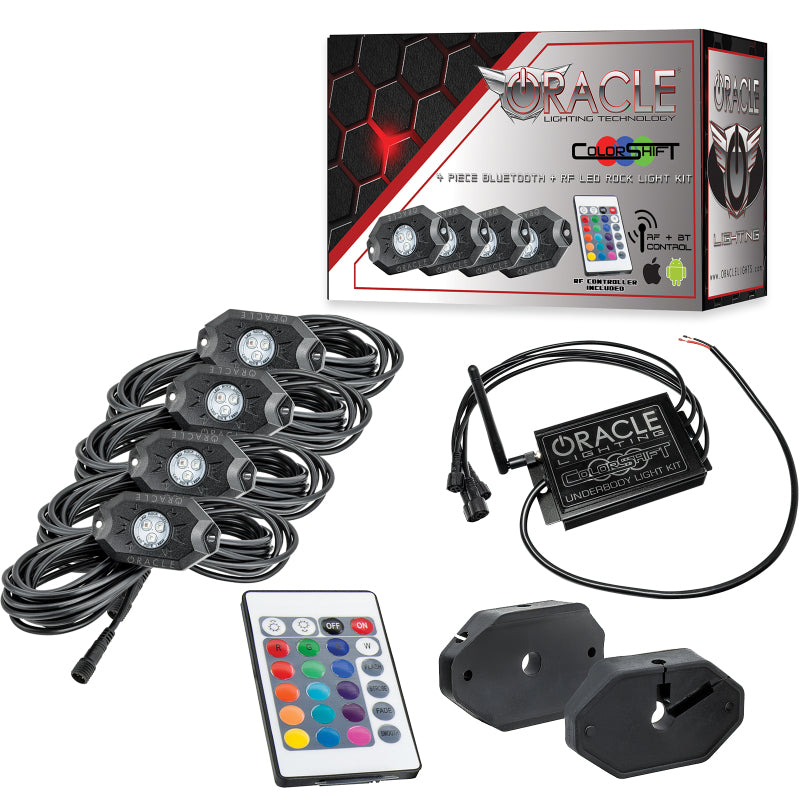 Oracle Bluetooth + RF Underbody Rock Light Kit - 4 PCS - ColorSHIFT - B2B Diesel & Gas Service