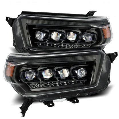 AlphaRex 10-13 Toyota 4Runner NOVA LED Proj Headlights Plank Style Alpha Black w/Seq Signal/DRL - B2B Diesel & Gas Service