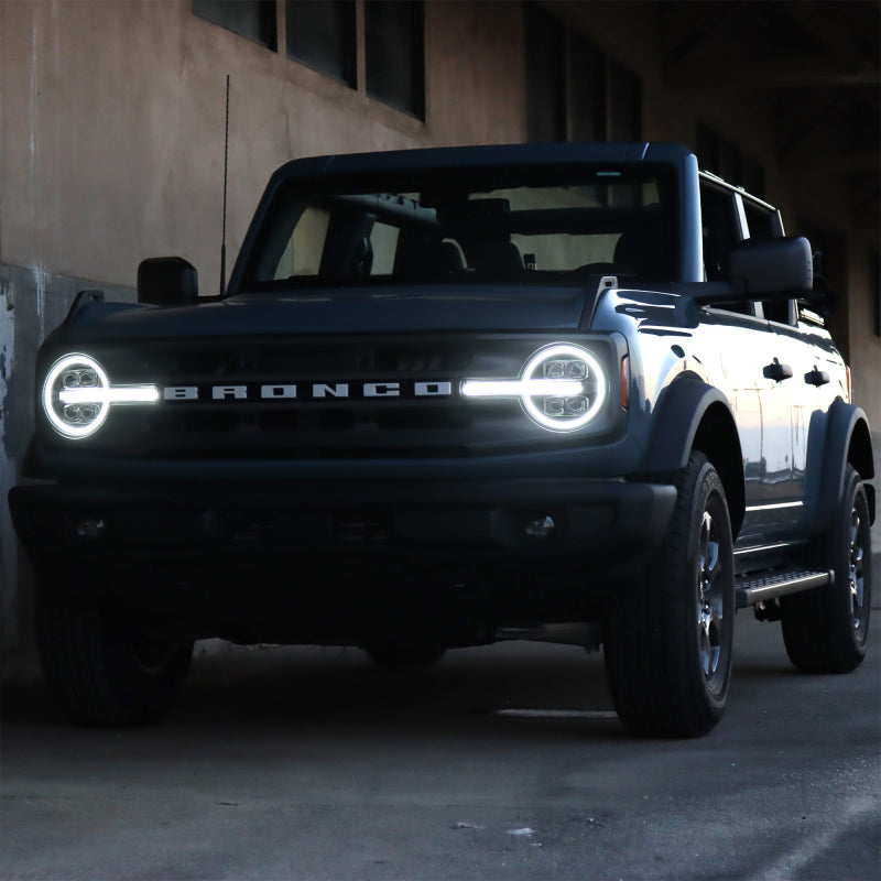 AlphaRex 21-23 Ford Bronco NOVA LED Projector Headlights Black - B2B Diesel & Gas Service