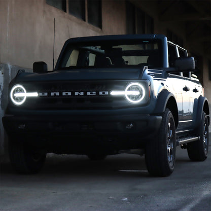 AlphaRex 21-23 Ford Bronco NOVA LED Projector Headlights Black - B2B Diesel & Gas Service