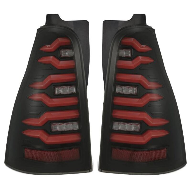AlphaRex 03-09 Toyota 4Runner LUXX-Series LED Tail Lights- Black/Red - B2B Diesel & Gas Service