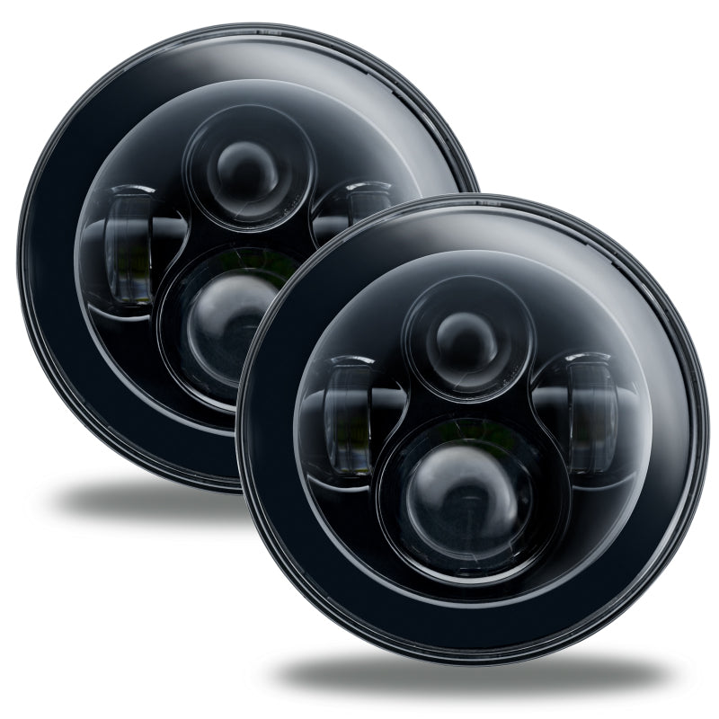 Oracle 7in High Powered LED Headlights - NO HALO - Black Bezel - B2B Diesel & Gas Service