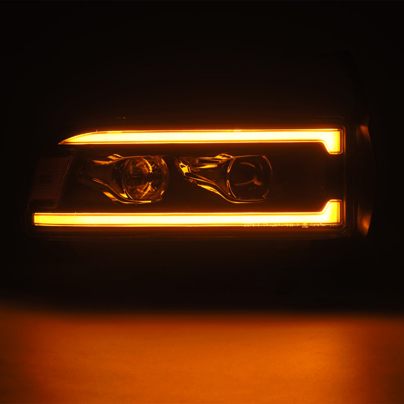 AlphaRex 94-01 RAM 1500 LUXX LED Proj Headlights Blk w/Activ Light/Seq Signal/SB DRL - B2B Diesel & Gas Service