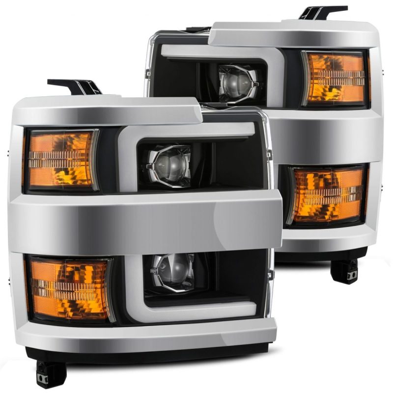 AlphaRex 15-19 Chevy 2500HD PRO-Series Proj Headlights Plank Style Blk w/Activ Light/Seq Signal/DRL - B2B Diesel & Gas Service