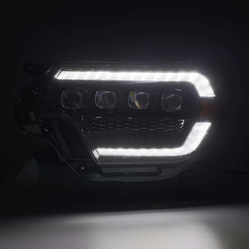 AlphaRex 12-15 Toyota Tacoma NOVA LED Proj Headlights Plank Alpha Blk w/Activ Light/Seq Signal/DRL - B2B Diesel & Gas Service