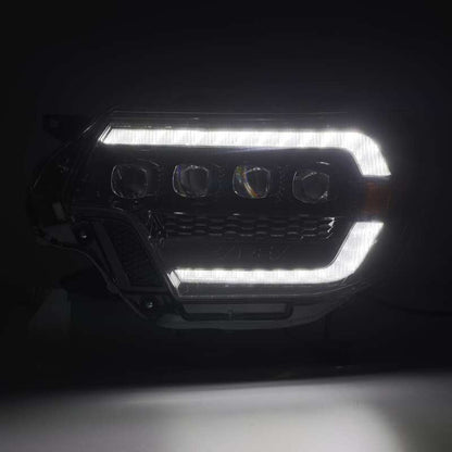 AlphaRex 12-15 Toyota Tacoma NOVA LED Proj Headlights Plank Style Black w/Activ Light/Seq Signal/DRL - B2B Diesel & Gas Service