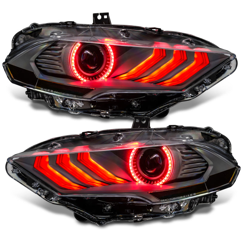 Oracle Lighting 18-23 Ford Mustang Dynamic ColorSHIFT LED Headlights - Black Series - B2B Diesel & Gas Service