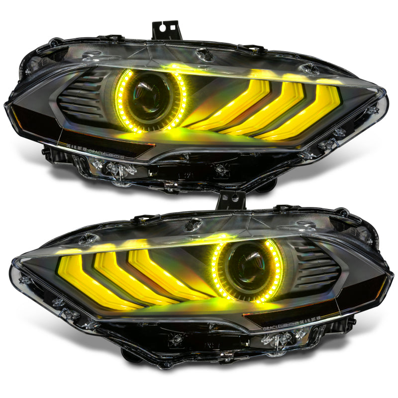 Oracle Lighting 18-23 Ford Mustang Dynamic ColorSHIFT LED Headlights - Black Series - B2B Diesel & Gas Service
