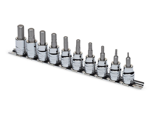Eastwood 10pc - 3/8 Inch Drive MM Hex Bit Set 