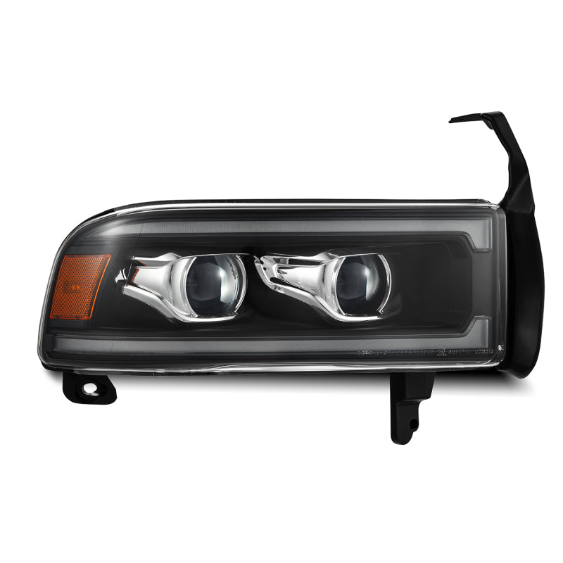 AlphaRex 94-01 RAM 1500 LUXX LED Proj Headlights Blk w/Activ Light/Seq Signal/SB DRL - B2B Diesel & Gas Service