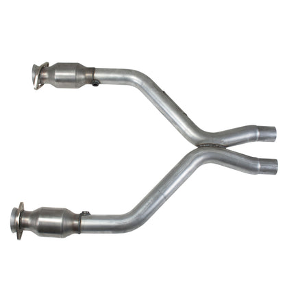 BBK 11-14 Mustang 3.7 V6 Short Mid X Pipe With Catalytic Converters 2-1/2 For BBK Long Tube Headers - B2B Diesel & Gas Service