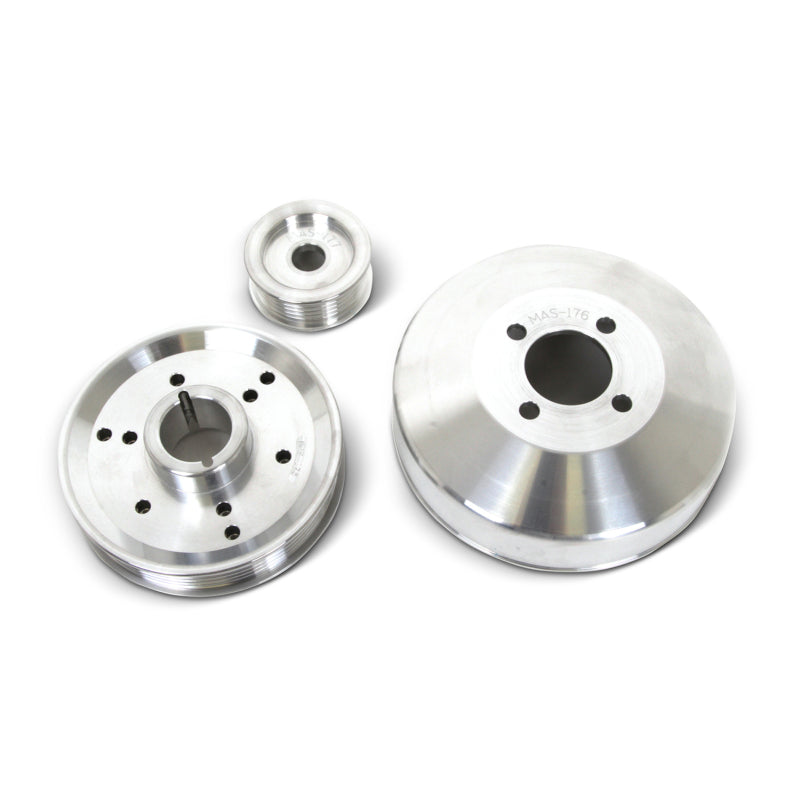 BBK 96-01 Mustang 4.6 GT Cobra Underdrive Pulley Kit - Lightweight CNC Billet Aluminum (3pc) - B2B Diesel & Gas Service