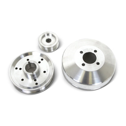BBK 96-01 Mustang 4.6 GT Cobra Underdrive Pulley Kit - Lightweight CNC Billet Aluminum (3pc) - B2B Diesel & Gas Service