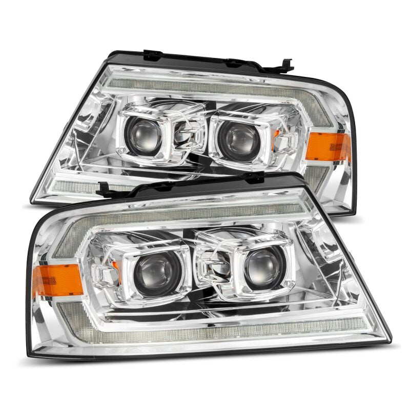 AlphaRex 04-08 Ford F150 PRO-Series Projector Headlights Black w/ Sequential Signal and DRL - B2B Diesel & Gas Service