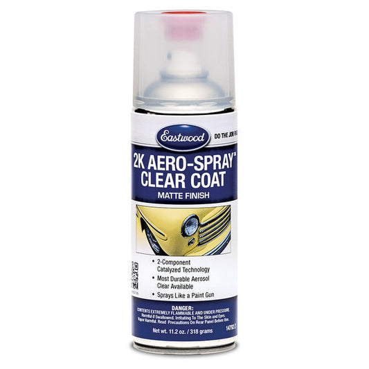 Eastwood 2K AeroSpray Spray Paint Matte Clear Coat Aerosol Spray Paint 